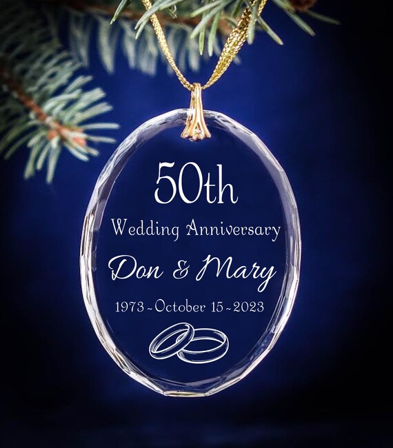 60th wedding on sale anniversary christmas ornament