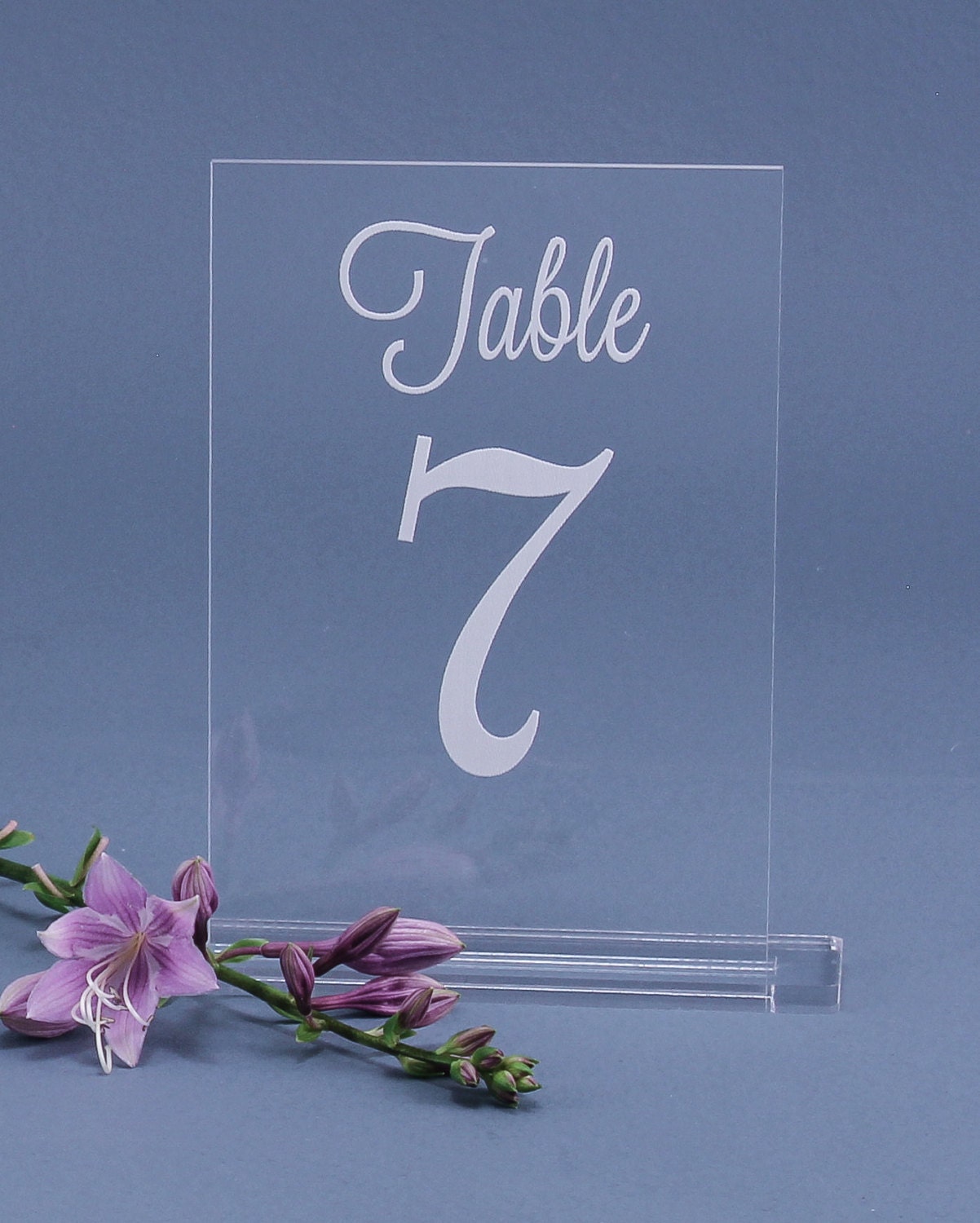 Pretty Table Numbers Table Numbers Simple Elegant - Clear Engraved Acrylic for Receptions ...