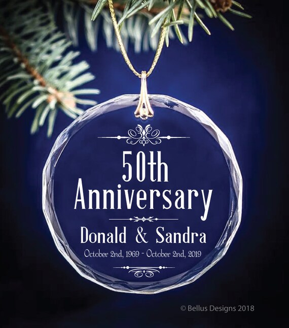 50th wedding anniversary christmas ornament