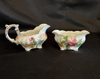 Hammersley Creamer and Sugar Set "Autumn Glory" GB20