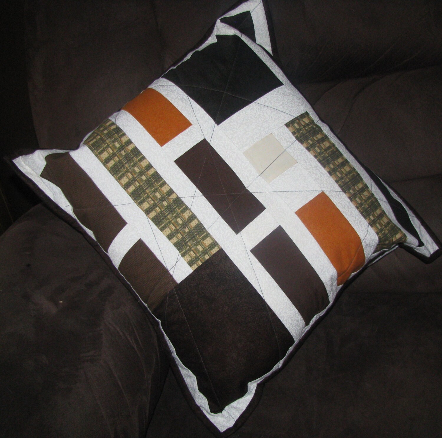 Quilted Cushion Cover Etsy