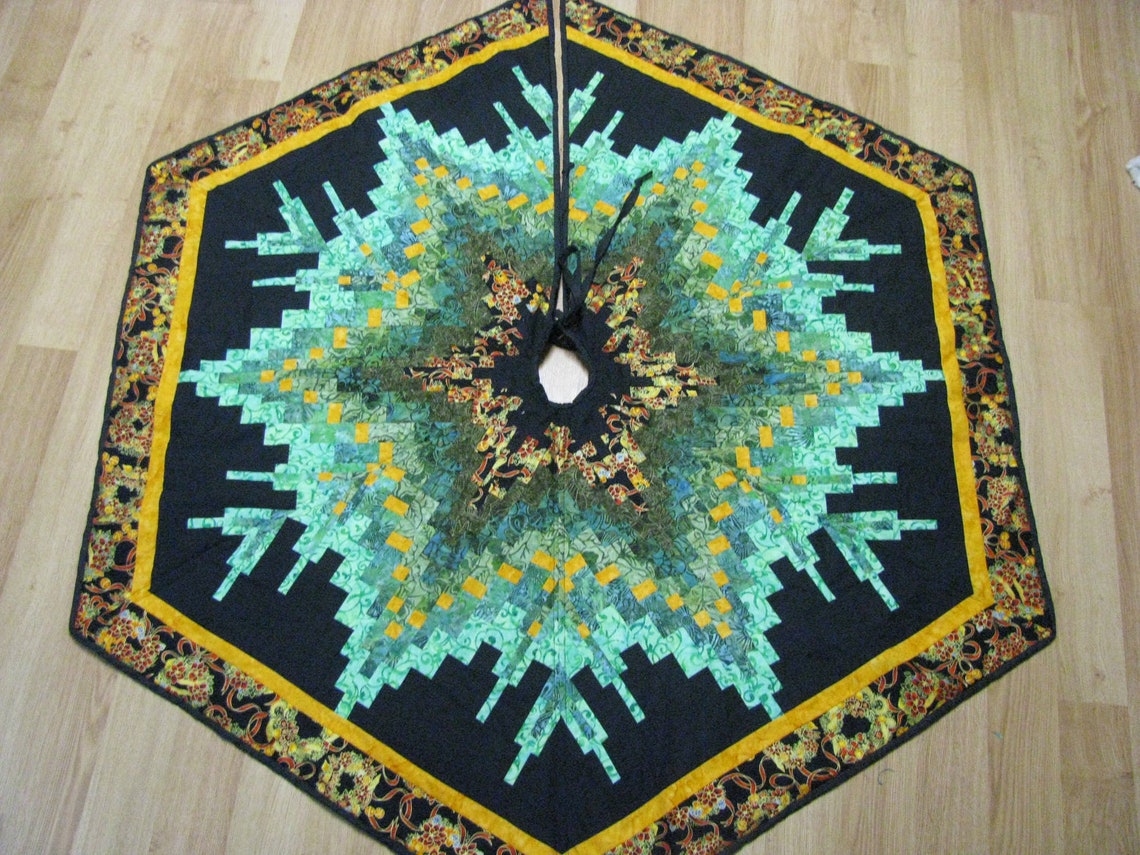 Quilted Bargello Christmas Tree Skirt Etsy
