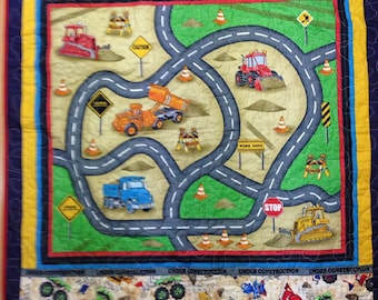 Quilted Construction Scene Play Mat