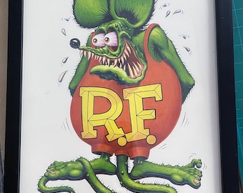 Rat Fink Wall Art for Ed Big Daddy Roth (archival Print