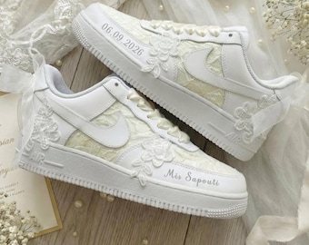 Zapatillas de novia románticas color marfil, zapatillas de boda personalizadas para mujer, zapatos de novia cómodos