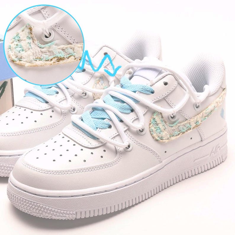 hand painted af1 | Custom Nike Air Force 1 | Handcrafted | Textured Overlay&Woven Swoosh | Custom Design