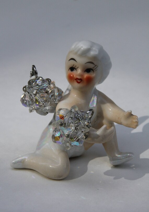 Vintage 1950s Clear Aurora Borealis Crystal Clip-… - image 2