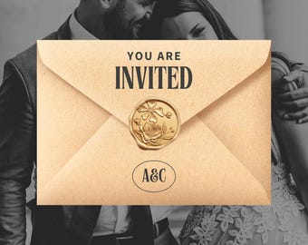 Animated Wedding Invitation Video | Canva Editable Elegant Digital Invite | Instant Download