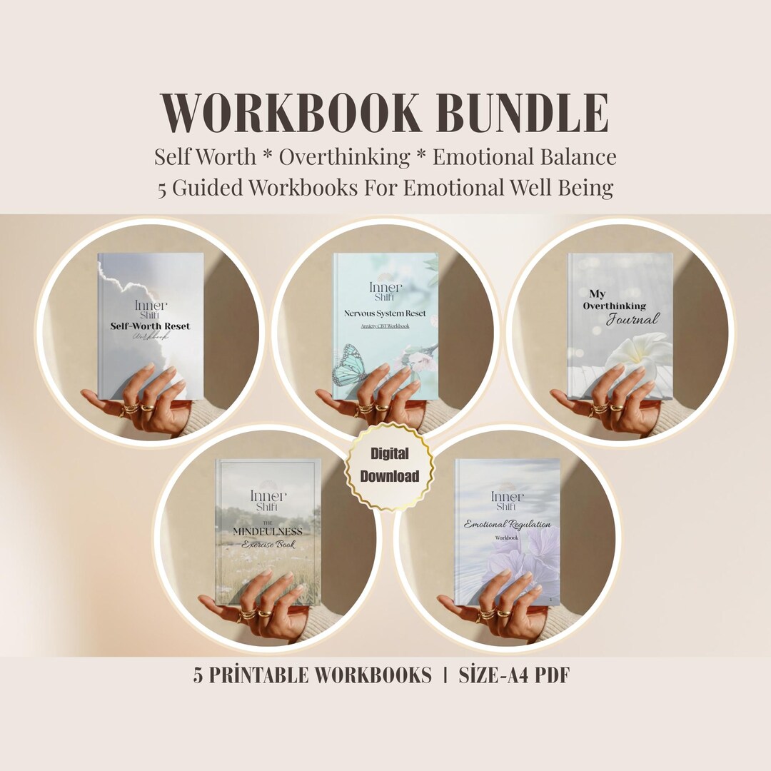 Mindset Workbook Bundle, Nervous System Reset Planner, Self-worth Diary ...