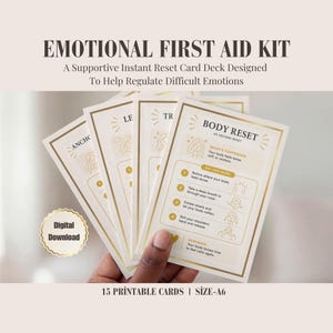 Emotionales Erste-Hilfe-Set, Soforthilfe, Übungskarten, einfache 60-Sekunden-Atemführer, Karten zur Unterstützung der Regulierung des Nervensystems