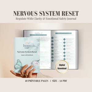 Cahier d'exercices de réinitialisation du système nerveux, journal de régulation claire et de sécurité émotionnelle, journal d'autorégulation et de compassion pour l'auto-assistance