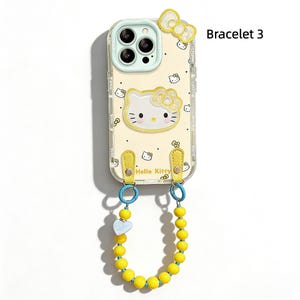 Cute Hello Kitty iPhone Case | Colorful Beaded Bracelet Shockproof Cover for Daily Carry Sweet Girl Style Bracelet 3