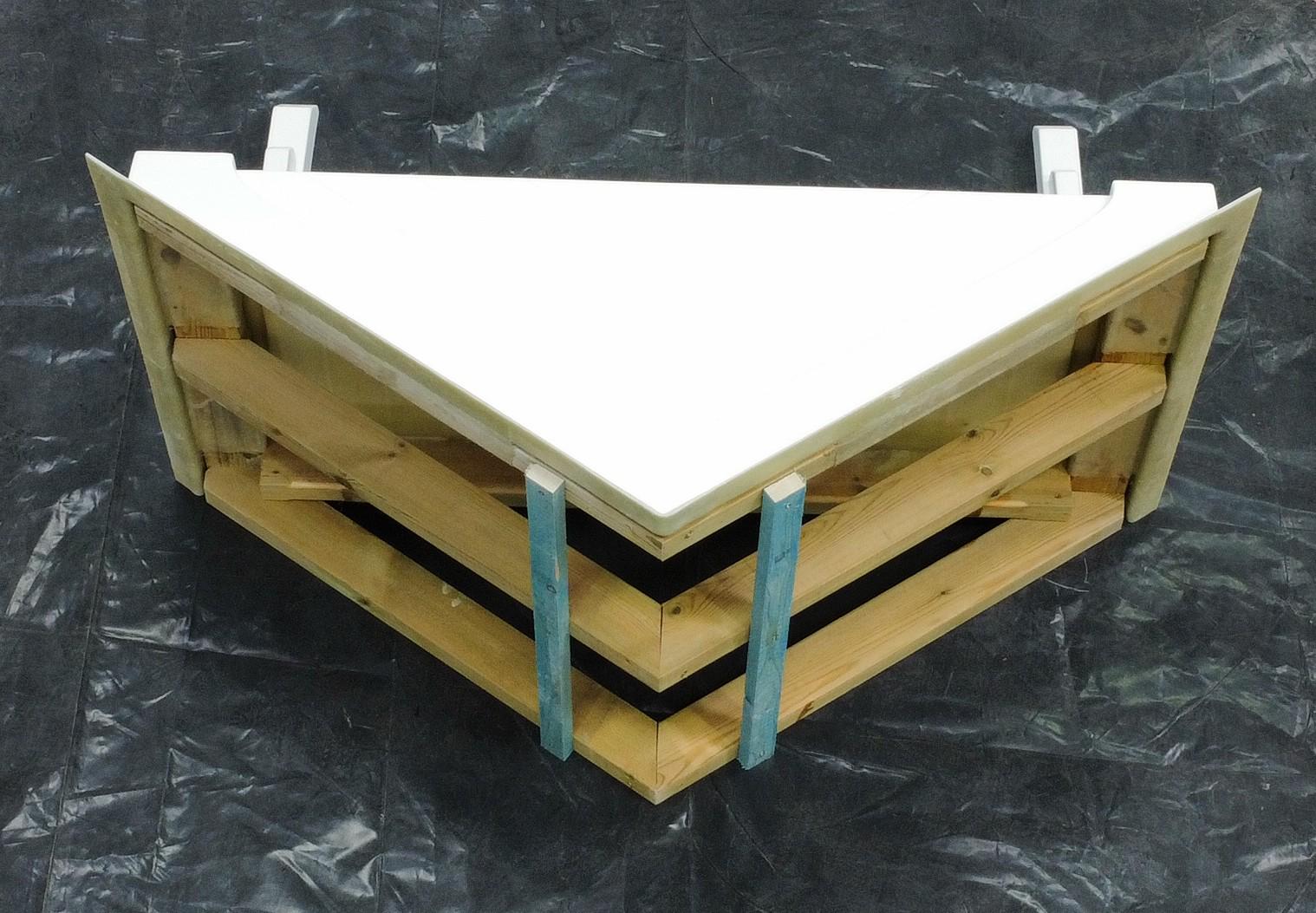 White GRP Over Door Canopy / Fibreglass Wood Effect Storm Porch With ...