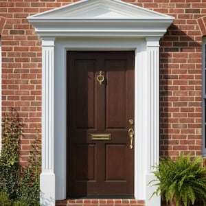 White gloss GRP Door Surround – Fibreglass Entrance décor - doorway decoration