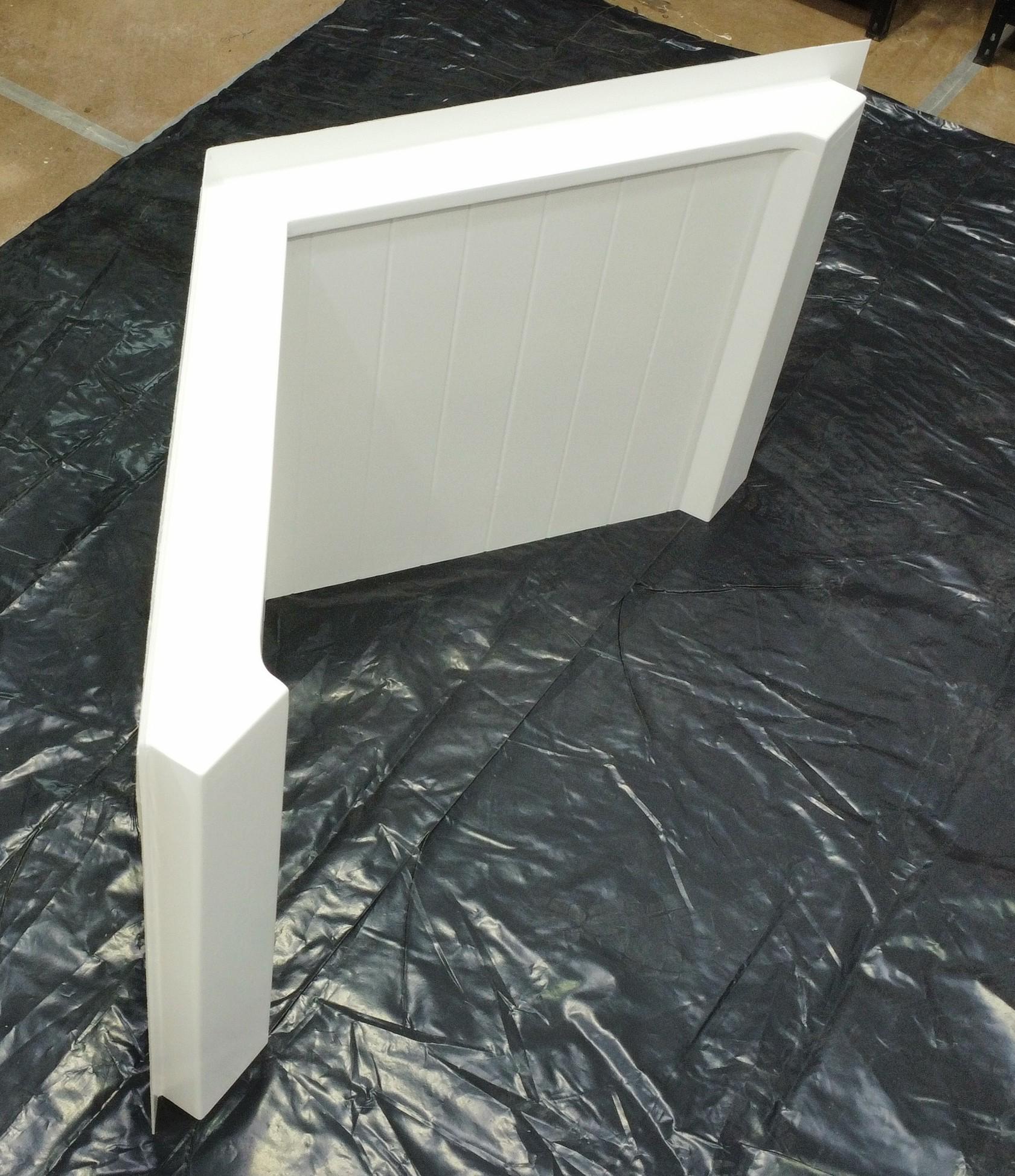 White GRP Over Door Canopy / Fibreglass Wood Effect Storm Porch With ...