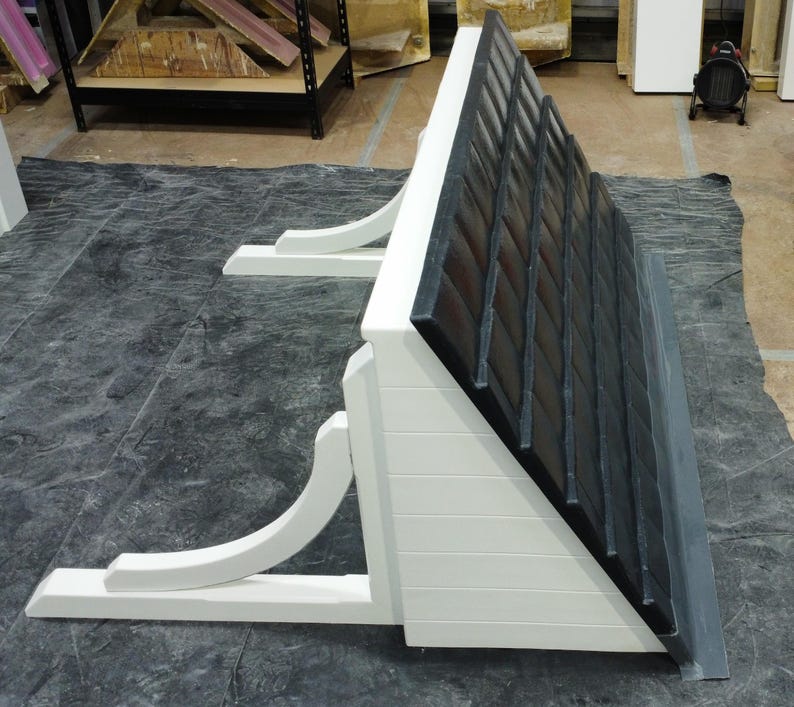 White Fibreglass Over Door Canopy / GRP Storm Porch With Wood Grain ...