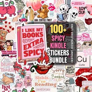 200+ Kindle & Good Notes Stickers | Digital Romance Book Stickers | Printable Spicy Romance BookTok Stickers | Smut, Trope, Reading Stickers
