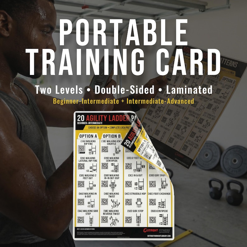 20 Agility Ladder Drills Poster With Guided Coaching – Speed, Footwork ...