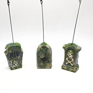 Lápida, soporte de tarjetas, decoración de lápidas, decoración de mesa de halloween, decoración de terror, soporte de tarjeta de lugar, boda gótica, decoración gótica, cementerio