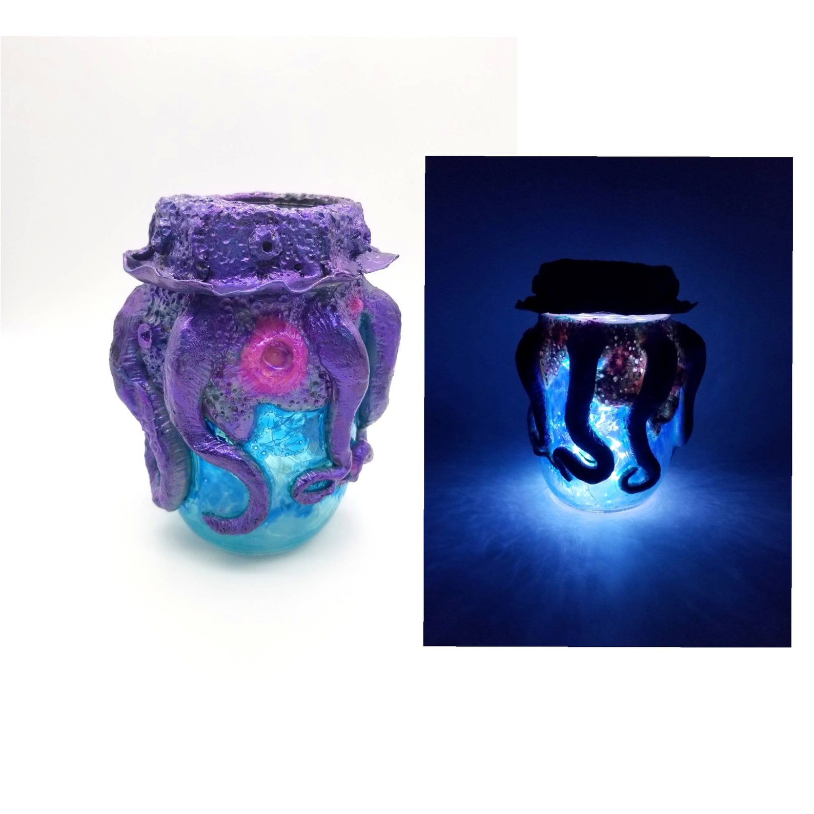 Sea Monster Lantern OOAK Solar Power Light Unique Gifts Etsy