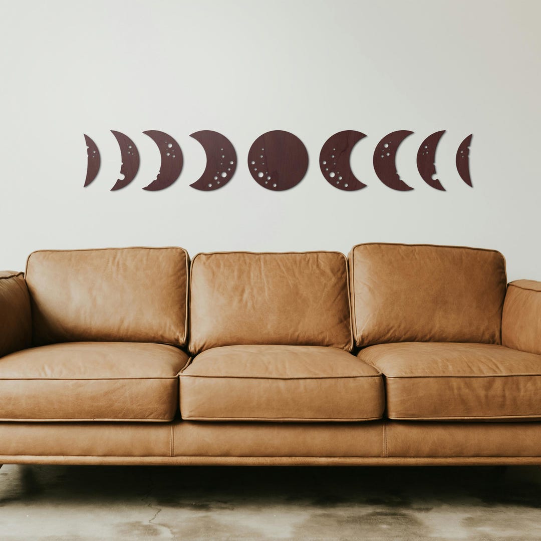 Moon Phase Wooden Wall Art, Moon Phase Wall Decor, Moon Phase Wall ...
