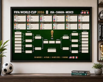 FIFA World Cup 2026 Bracket Poster, Football Tournament Wall Chart (Digital Download)