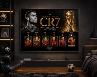 Póster de Cristiano Ronaldo camino a su último Mundial 2026 (Descarga digital)