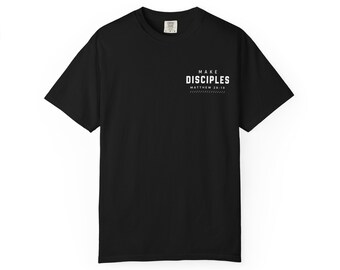 Camiseta «Haz discípulos» / Camiseta con estampado repetido en la espalda «Discípulo»