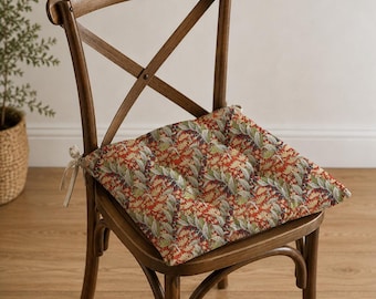 William Morris Floral Leinen Stuhlkissen, Sitzkissen, Kunsthandwerk Sitzkissen