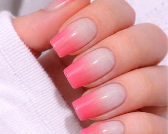 Hot Pink Gradient Nail Wraps | Ombre Nail Stickers