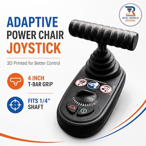 Mango de joystick en forma de T para silla de ruedas eléctrica, empuñadura de 4 pulgadas para eje de 1/4 de pulgada, liso o esponjoso.