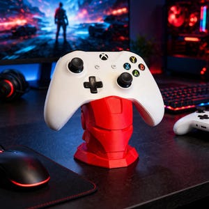 Xbox Controller Stand, Superhero Armor Gaming Holder, Single Controller Display Stand, Gamer Desk Organizer, Gift for Gamers