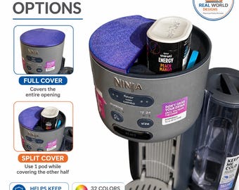 Ninja Thirsti Dust Cover | Single Full Cover or Split Half Cover | Flavor Pod Area Protector | Fits Select WC3001 Models | 32 Colors
