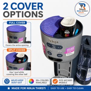 Ninja Thirsti Flavor Pod Dust Cover, 3D Printed Flip Pod Cover, Full or Split Half Cover, Compatible with WC3001 Models, 30+ Colors