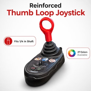 Thumb Loop Joystick | Powerchair 1/4 Shaft | One-Hand Control Aid | Adaptive Mobility Grip | 27 Colors | Sturdy Design