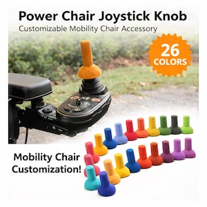 Power Chair Joystick Knob | 1/4" Shaft Replacement | 26 Colors (Fuzzy or Smooth)