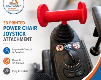Adaptive Joystick Knob for Powerchair | 1/4 Inch Shaft Fit | Wheelchair Grip Upgrade | 30+ Color Options