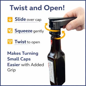 Adaptive Tube & Bottle Opener | Easy Grip Cap Opener | Assistive Twist Aid | 3D Printed PLA Tool | Fits 10mm to 25mm Caps | 26 Color Options