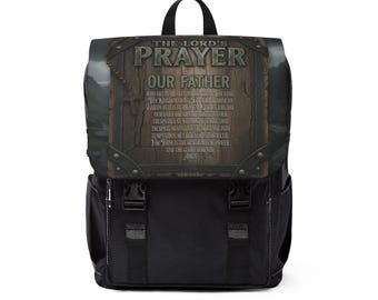 The Lord's Prayer - Casual Shoulder Backpack - Rugged & Manly Style