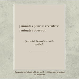 Journal de gratitude 28 jours de réflexion | Journal interactif PDF à remplir | Bien-être et développement personnel