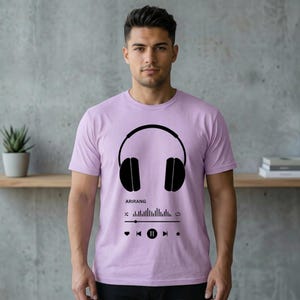 BTS Fandom | Individuell | Retro Kopfhörer T-Shirt | Music Player Controls T-Shirt