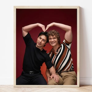 Heated Rivalry Digital Wall Art, Heart Shaped Shane and Ilya, MlM Gift
