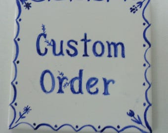 Reserved for Jillian -  handpainted ceramic tile custom mural - 30 x 24