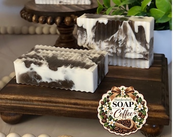 Coffee Goat Milk Soap Bar | Coffee Scented Soap | Handmade Bath Soap | Coffee Lover Gift, Gifts for Him, Dark Roast Coffee, Goat Milk Soap