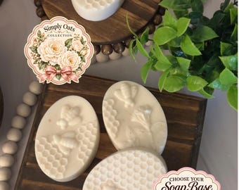 Unscented Oatmeal Soap | Fragrance Free & Color Free Handcrafted Soap | Bee Honeycomb Floral Designs