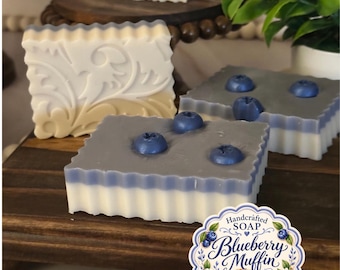 Blueberry Muffin Goat Milk Soap | Blueberry Oatmeal Soap | Handcrafted Artisan Soap | Bath and Body Gift