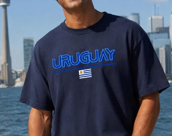 Uruguay Soccer Fan Tee, Celeste Futbol Streetwear, 100% Cotton Unisex Shirt