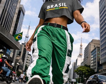 Brasil Soccer Boxy Crop Top – Women's Global Football Tee