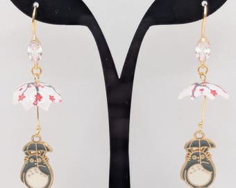 Pendientes - Paraguas "Totoro" inspirados en Miyazaki