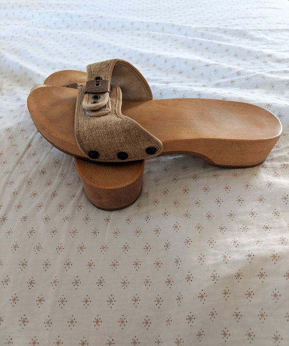 dr scholls wooden clogs